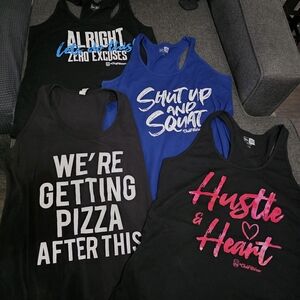 New Era Black and Blue Tank Tops